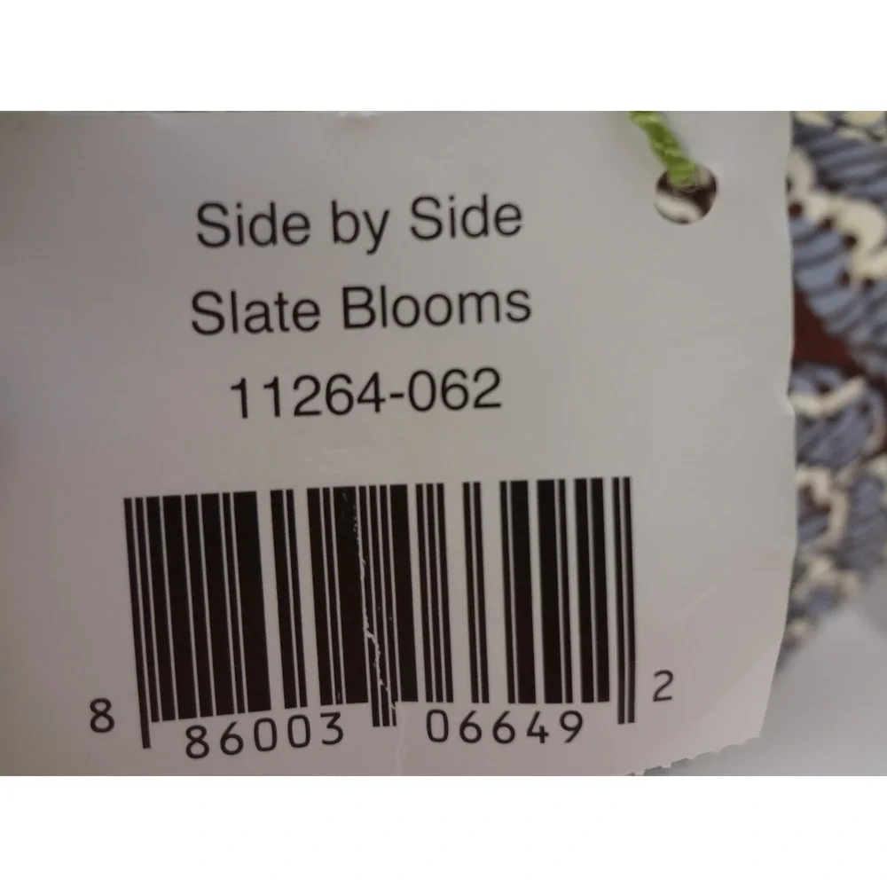Vera Bradley Side by Side Tote Slate Blooms Quilted Floral Shoulder‎ Bag